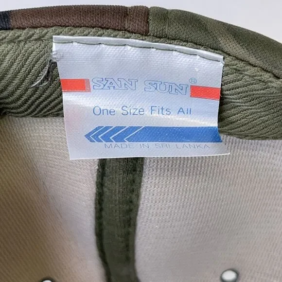 John Deere Vintage Trucker Hat Cap Insulated Foam McLean Implement Inc Camo NWOT - Picture 9 of 10